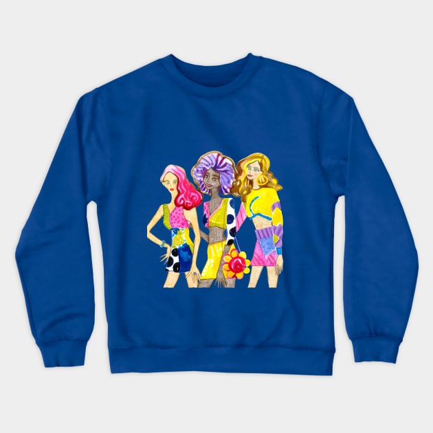 Funny girls Crewneck Sweatshirt by Sotsenko